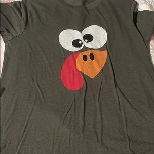 Comfort Colors Olive Green Cartoon Face Tee